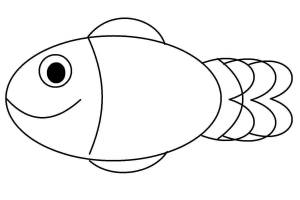 Раскраска рыбка для детей 2 3 лет #15 #482137