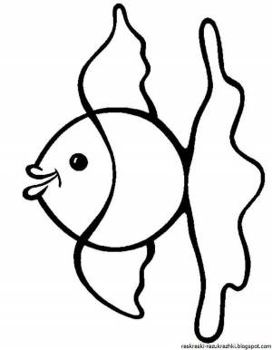 Раскраска рыбка для детей 2 3 лет #18 #482140