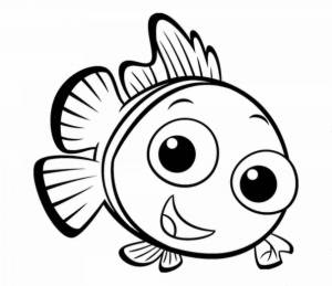 Раскраска рыбка для детей 2 3 лет #26 #482148