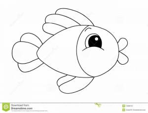 Раскраска рыбка для детей 2 3 лет #27 #482149