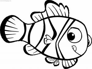 Раскраска рыбка для детей 2 3 лет #30 #482152