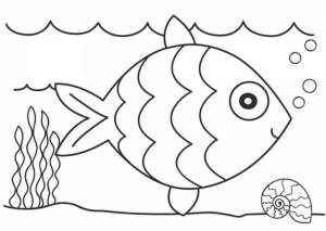 Раскраска рыбка для детей 2 3 лет #39 #482161