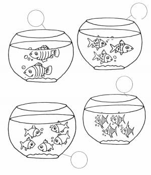 Раскраска рыбки в аквариуме для детей 4 5 лет #20 #482292
