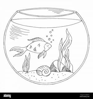 Раскраска рыбки в аквариуме для детей 4 5 лет #28 #482300