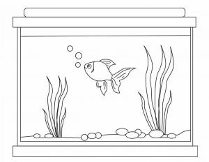 Раскраска рыбки в аквариуме для детей 4 5 лет #36 #482308