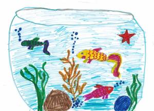 Раскраска рыбки плавают в аквариуме средняя группа #10 #482320