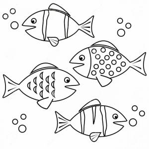 Раскраска рыбки плавают в аквариуме средняя группа #20 #482330