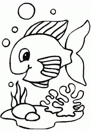 Раскраска рыбы для детей 3 4 лет #32 #482381