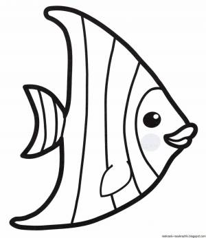 Раскраска рыбы для детей 3 4 лет #35 #482384