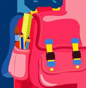 Раскраска рюкзак для детей #8 #482666