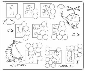 Раскраска с буквами и цифрами для дошкольников #2 #482903