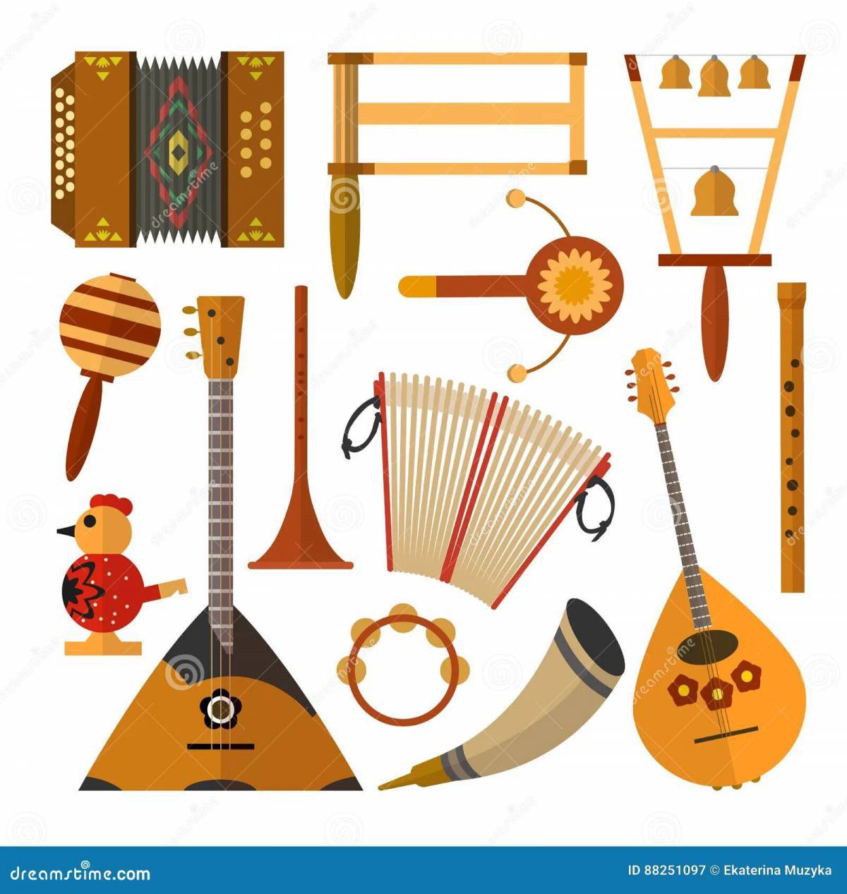 Русские народные инструменты для детей с названиями #12