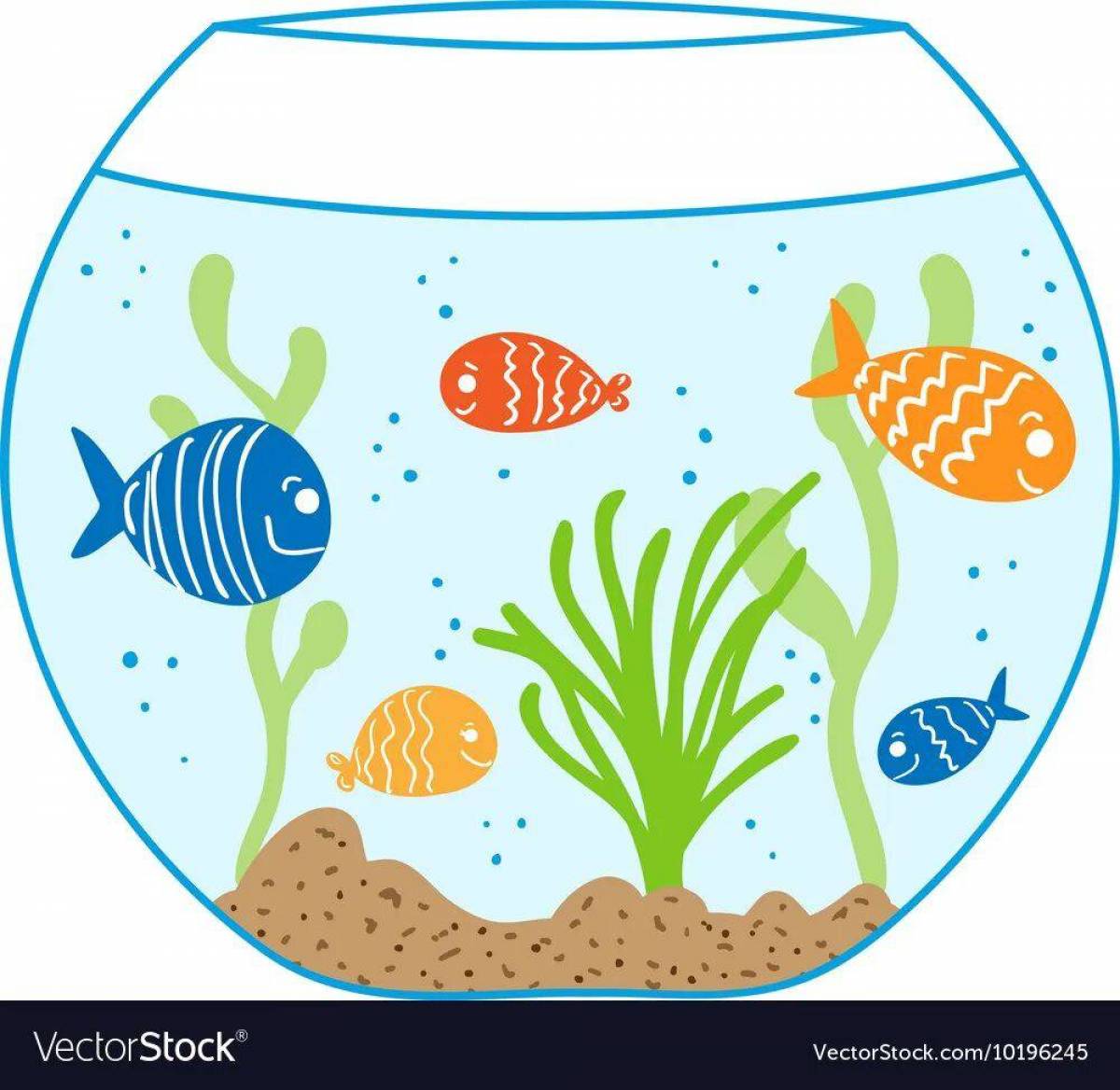 Рыбки в аквариуме для детей 4 5 лет #12