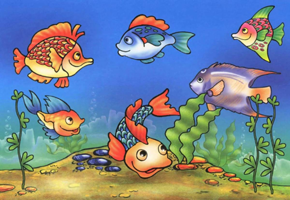 Рыбки в аквариуме для детей 4 5 лет #23
