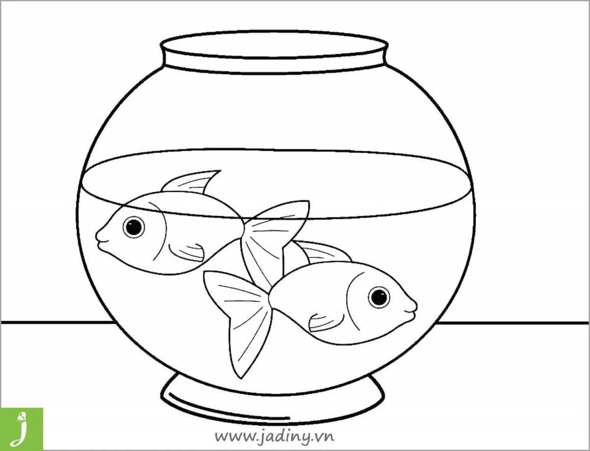 Рыбки плавают в аквариуме средняя группа #8