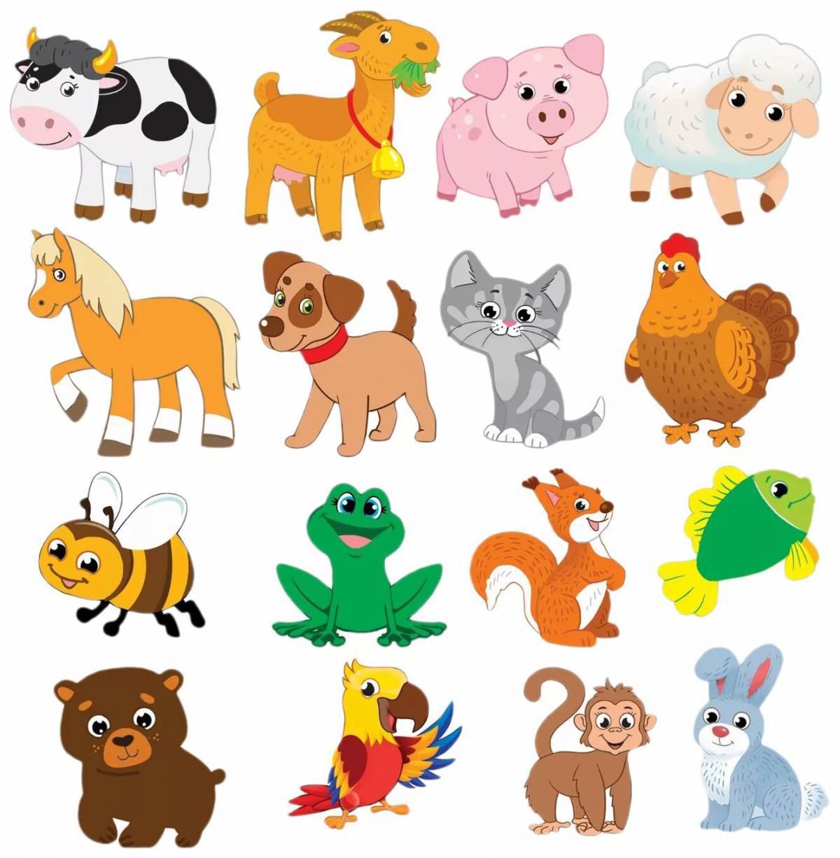 картинки животных для детей скачать бесплатно | Дети, Картинки домашних животных, Для детей