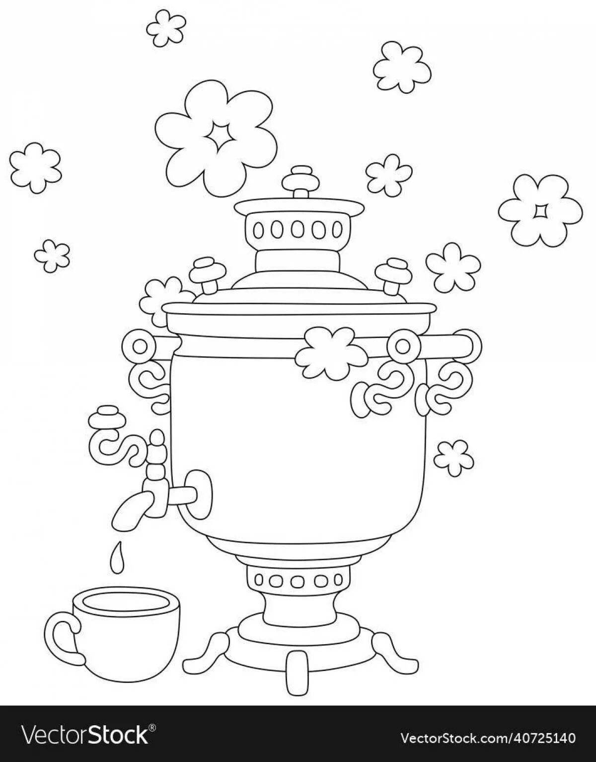 Самовар шаблон для аппликации. Тульский самовар разукрашка. Самовар раскраска для детей. Самовар раскраска для малышей. Самовар рисунок для раскрашивания