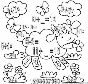 Раскраска с примерами 1 класс до 10 математика #15 #484123