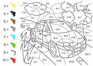 Раскраска с примерами для дошкольников до 10 #14 #484423