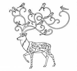 Раскраска с узорами животные #10 #484710