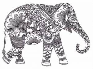 Раскраска с узорами животные #11 #484711