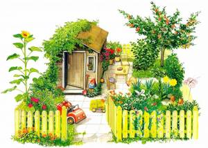 Раскраска сад для детей #14 #485265