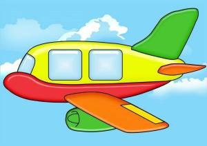 Раскраска самолет детская #32 #486071