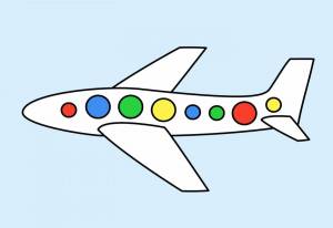 Раскраска самолет для детей 2 3 лет #5 #486077
