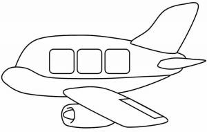 Раскраска самолет для детей 2 3 лет #32 #486104