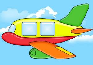 Раскраска самолет для детей 2 3 лет #36 #486108