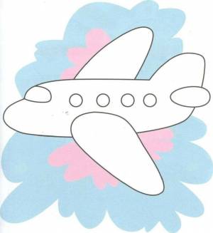 Раскраска самолет для детей 2 3 лет #38 #486110