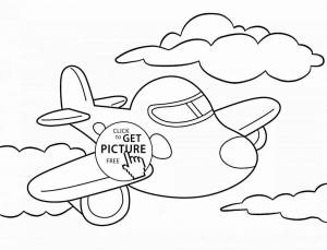 Раскраска самолет для детей 4 5 лет #3 #486113