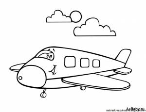 Раскраска самолет для детей 4 5 лет #10 #486120
