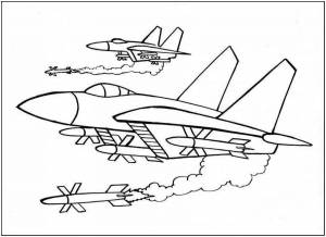 Раскраска самолет для мальчиков военный #5 #486246