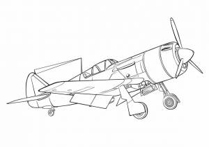 Раскраска самолет для мальчиков военный #12 #486253