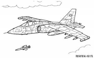 Раскраска самолет для мальчиков военный #30 #486271