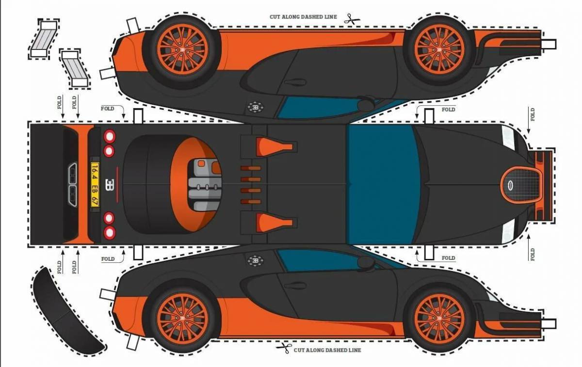 Макет машины из бумаги своими руками схемы развертка для склеивания