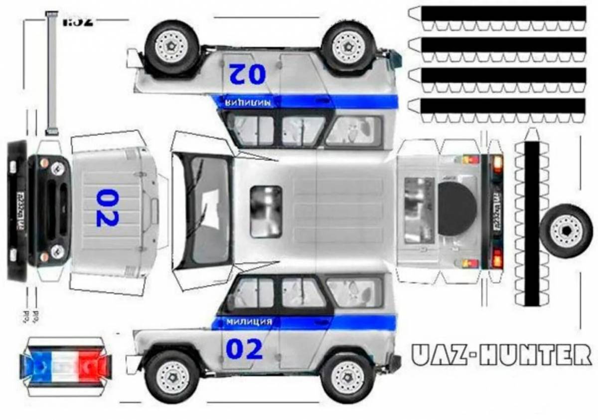 Бумажная развертка Нива 2121