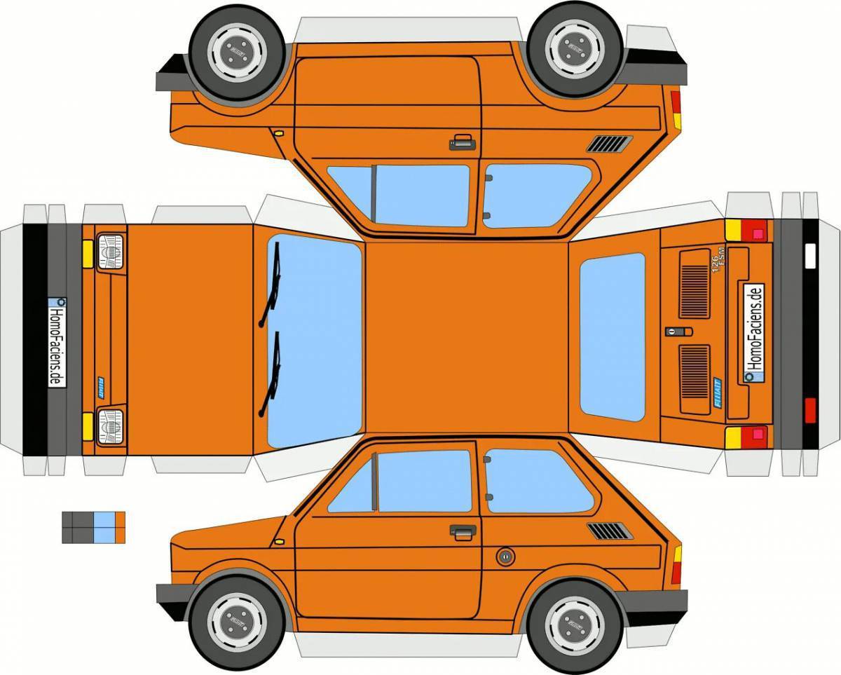 Картинки машины из бумаги