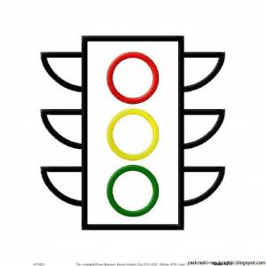 Раскраска светофор для детей 2 3 лет #1 #488315