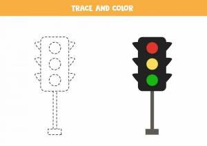 Раскраска светофор для детей 2 3 лет #14 #488328