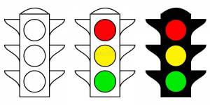 Раскраска светофор для детей 2 3 лет #27 #488341