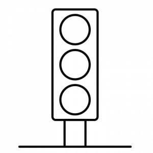 Раскраска светофор для детей 4 5 лет #23 #488374