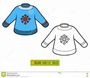 Раскраска свитер для детей 4 5 лет #11 #488809