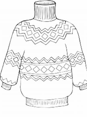 Раскраска свитер для детей 4 5 лет #13 #488811