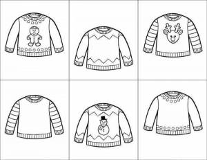 Раскраска свитер для детей 4 5 лет #15 #488813