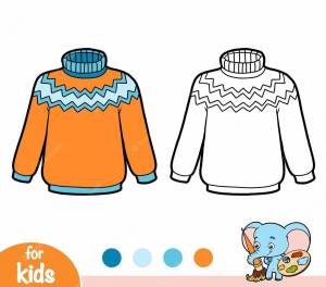 Раскраска свитер для детей 4 5 лет #18 #488816