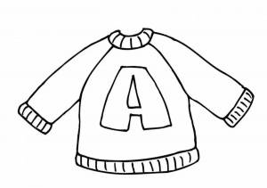 Раскраска свитер для детей 4 5 лет #29 #488827