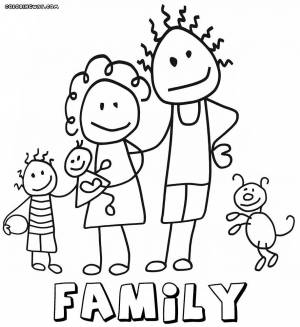 Раскраска семья для детей 3 4 лет #25 #490146