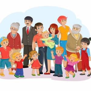 Раскраска семья для детей 3 4 лет #35 #490156